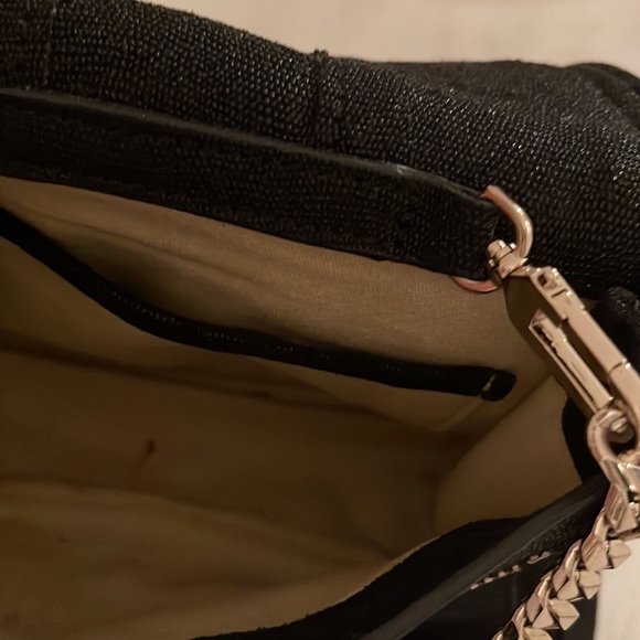 Ramy Brook black patent cross body bag with magnetic closure ;zipper under flap - Picture 6 of 7